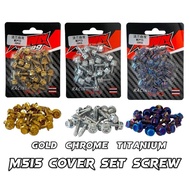 （BESI ) 1 BIJI M5 SKRU COVERSET SCREW COVER SET GOLD TITANIUM SILVER SKRU COVER MOTOR