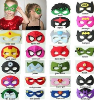 shop 15pcs halloween eye mask superhero spiderman ironman flashman hulk party gifts baby kids childr