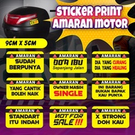 STICKER PRINT AMARAN / STICKER MOTOR / STICKER KERETA