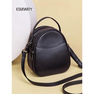 ESUNARTY真皮時尚單肩手提小圓包