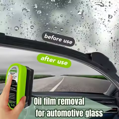 Automotive Car Windshield Oil Film Remover Glass Sponge Cleaning Brush Inside Front Agent