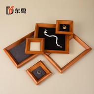 Square Solid Wood Jewelry Tray Ring Bracelet Necklace Cultural Display Tray Jewelry Storage Tray Jew