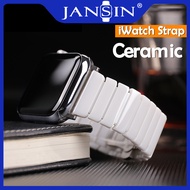 Ceramic Strap for Apple Watch Ultra 2 49mm Band 41mm 45mm 40mm 44mm 38mm 42mm คลิกเลย สายนาฬิกาเซราม