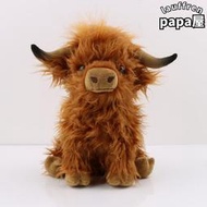 蘇格蘭高地牛公仔牛犢子毛絨玩具非主牛黃牛玩偶Highland cattle