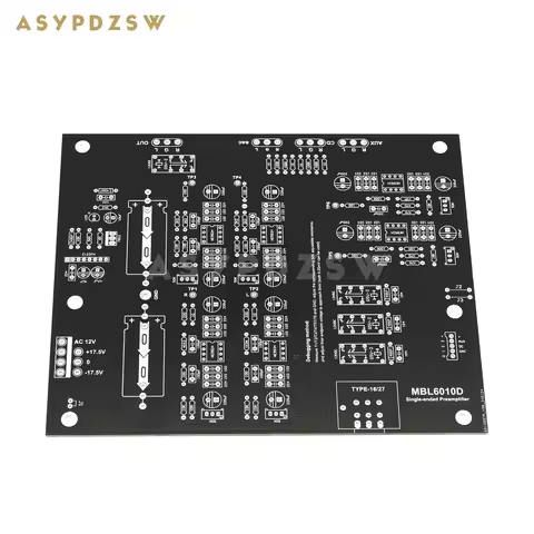 HIFI 6010D Stereo Single-ended Preamplifier Bare PCB Base on M-B-L 6010 Preamp circuit 3 Way in and