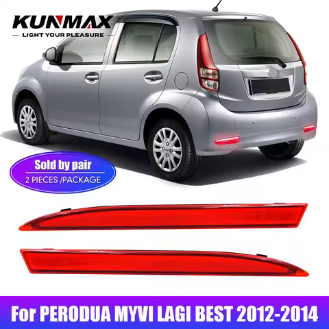 2pcs Led Car Rear Bumper Reflector Light for Perodua Myvi Lagi Best 2012-2014 Alza 2009-2013 Rear Br