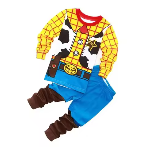 Boys girl Costumes Anime Cartoon Woody and Buzz Lightyear Cosplay Costume Boy Girl Sweatshirt and Pa