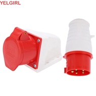 WGLAWL 1 Set Industrial Plug Connector, 380V-415V 5Pin Power Plug, Manufacturing Plant IP44 Waterpro