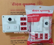 Bảng điện nổi Điện Quang V2 ĐQ FEP 32W 02S 3 lỗ 2 chấu 3 công tắc