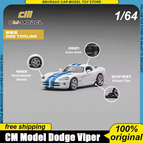 Pre-Sale Cm Model 1:64 Diecast Car Collection Dodge Viper Mclaren Senna Pagani Zonda R Sequoia Pande
