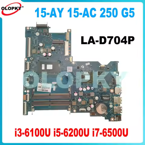 BDL50 LA-D704P for HP 15-AY 15-AC 250 G5 Laptop Motherboard with i3-6100U i5-6200U i7-6500U CPU R7 G