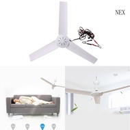 NEX DC12V Household Mute-Ceiling Canopy Fan Hanging Camping Tent Hanger Fan for Outdoor Hiking Barbecue Home Dormitory