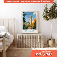 Wall paintings, Berkeley University Travel Poster, Berkeley Travel Wall Art, California Berkeley Wal