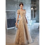 Prom Luxury Lace Square Collar Long Evening Maxi Long Formal Event Dress For Women Elegant Classy 20