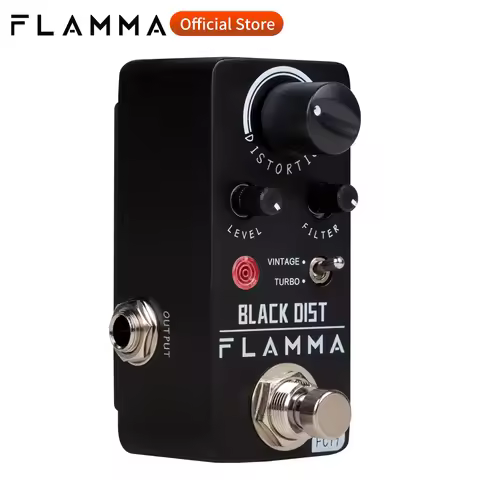 FLAMMA FC19 Distortion Guitar Effects Pedal Vintage and Turbo Mode True Bypass Function Guitar Proce
