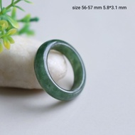 Green Smooth Jade Ring Glass Texture size 56-57 mm