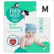 Tesco Fred &amp; Flo Diapers M 5kg-10kg 81 Pieces