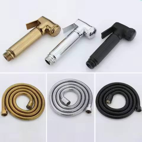 Antique Brass Handheld Bidet Spray Shower Set Copper Bidet Sprayer Lanos Toilet Bidet Gun Faucet Lav