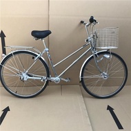 Japanese-Style Bicycle Shaft Drive Retro Net Hongben Car Stainless Steel Internal Three-Speed Chain-Free Commuter for the Elderly26Inch