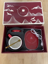 保溫杯連USB加熱座套裝