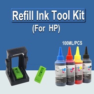 compatible HP 61 63 65 67 680 678 682 901 21 22 60 62 703 704 universal refill tool clamp ink cartri