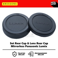 Set Body Cap & Lens Rear Cap Lumix Panasonic Mirrorless G7 G85 G90 G95 GF8 GF9 GF10 GX85 GH4 GH5