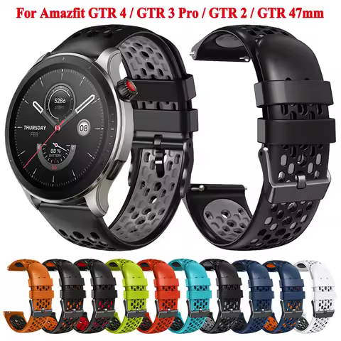 Sports Silicone Strap For Amazfit GTR 4 Bracelet For Amazfit GTR 47mm/GTR 3/3 Pro/GTR 2/2e Bip 5 Ban