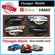 Changan Alsvin 2021 - 2024 Chrome & Carbon Fiber and Chrome Pattern Car Door Handle Bowl Cover Car A