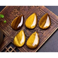 Natural Premium South African Yellow Tiger Eye Drip Pendant Can Be Used As Car Hanging Color Bright 