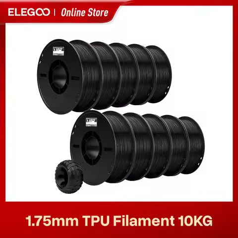 ELEGOO TPU 3D Printer Filament 1.75mm 1kg,95A Shore Hardness Flexible TPU Filament with High Resilie