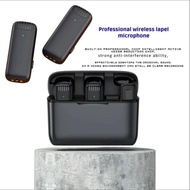 IPHONE Wireless dual microphone lavalier J13 type c and clip-on lightingiphone with charging case - 