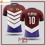 🔥Custom🔥Jersi Bola Jersey Bola Sepak Malaysia Custom Name and Number 2022 Murah Sepak Football Jersey Fustal Custom Name Malaysia Jersi Baju