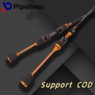 Pipeliness】2-6lb 5-8กรัมน้ำหนักเบาเบ็ดตกปลาแข็งปลาย UL ปั่นและคันเบ็ดตกปลาแท่งคาร์บอนแข็งก้านกุ้ง