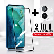 2Pack For Honor X7e Screen Protector Tempered Glass Film + Lens Camera Protector Film for Honor X7e