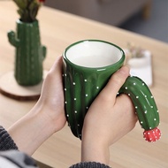 Cactus Cup Creative Unique Trend High-value Love Apartment Ceramic Water Cup Couple Cute Mug#G10. 8c