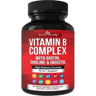 Vitamin Kompleks Super B Divine Bounty - Semua Vitamin B Termasuk B12, B1, B2, B3, B5, B6, B7, B9, A