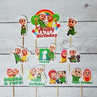 satu set cake topper toper hiasan kue ulang tahun karakter nussa rara nusa dan rara nussa & rara