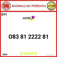 Nomor Cantik AXIS 11digit kwartet 2222 0838 12222 81 RG012 1324