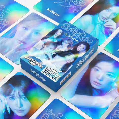 124Pcs/Set Idol Girl Group RED VELVET Summer Mini Album HD Printed Photo Card Irene SeulGi Wendy Joy