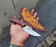pisau skinner HSS sarung kulit
