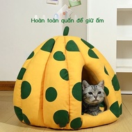 (New Date) Warm winter cat house, safe for cats throughout the season, pumpkin house for cats, d col