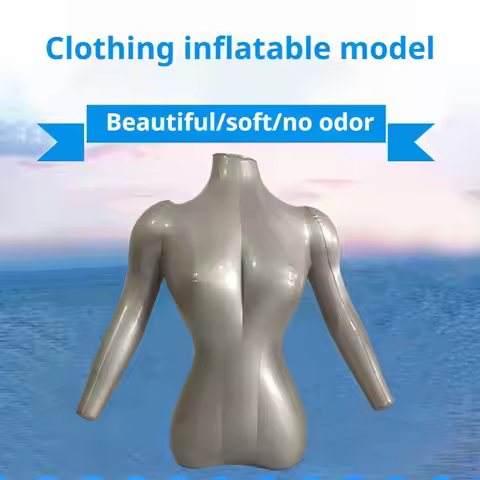 1PCS Inflatable Female Torso Mannequin For Trade Shows Clothing Display PVC Leak Proof Portable Wind