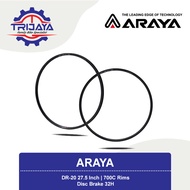 Araya Bicycle Rims DR20 700C 27.5 Inch Disc Brake 32H Bicycle Rims