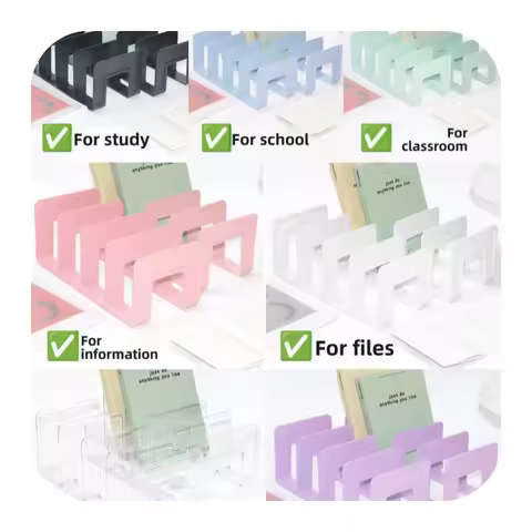 4-Column Bookend Storage Box, Book Fixing Tool, Thickened, Ins-Style, High-Value Book Holder, Book S