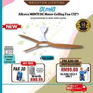 (SIRIM)ALPHA Alkova - MONTI 72 Inch DC Motor Ceiling Fan (8 Speed Remote) KIPAS SEILING