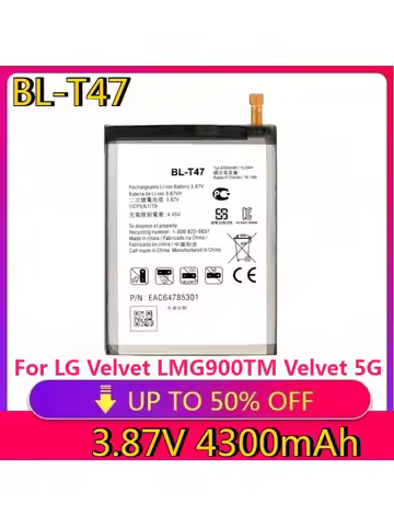 New High Quality Replaceable BL-T47 4300mAh Battery for LG Velvet LMG900TM Velvet 5G BL T47 G9 Mobil