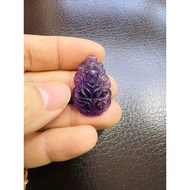 9-tailed fox pendant - nine fox made from natural amethyst