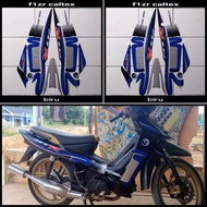 YAMAHA F1ZR FIZR CALTEX MOTORCYCLE BODY STRIPING STICKER biru