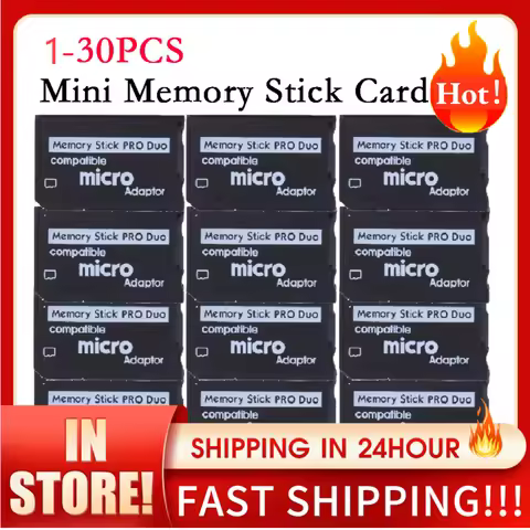 1-30PCS Support Memory Card Adapter SD Card Card To Memory Stick Adapter For PSP SD Card Card 1MB-12