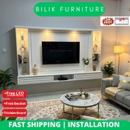 Free Installation TV Cabinet | Hanging Cabinet |  White | 8"FT | Free Led Light With Plug